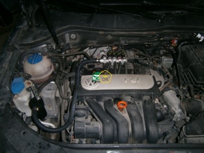 Установка ГБО на авто Volkswagen Passat 2.0 FSI  газ на машину Gaz Ok Газ ОК Киев